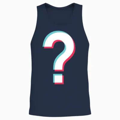 Question Mark Unisex Tank Top - Navy