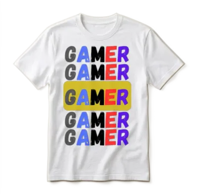 Distressed Retro Gamer Unisex T-Shirt - White