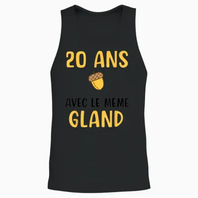 Couple Wedding Anniversary 20 Years Funny Gift Funny Unisex Tank Top - Black