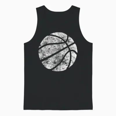 Basketball Vintage Look Retro Unisex Tank Top - Black