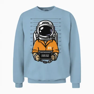 Funny Astronaut Unisex Sweatshirt - Light Blue