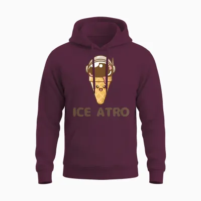 Designice Atro Retro Unisex Hoodie - Maroon