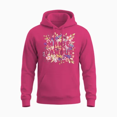 Grandma Love Flowers Gift Super Manny Grandma Day T-Shirt, Black, Female X-Small Unisex Hoodie - Heliconia