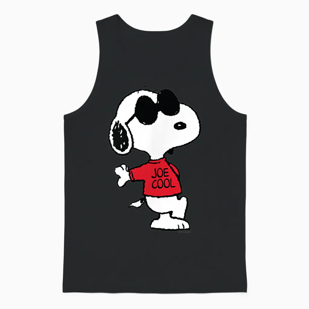 Peanuts - Snoopy Joe Cool Unisex Tank Top in Black
