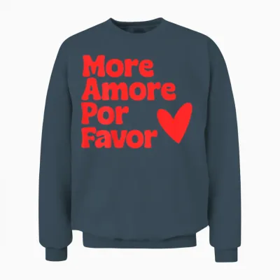 More Amore Por Favor X Mehr Liebe Selbstliebe Selflove. Back Unisex Sweatshirt - Dark Heather