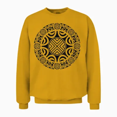 Hawaiian Maori Tribal Polynesian T-Shirt, Grey, S Unisex Sweatshirt - Gold