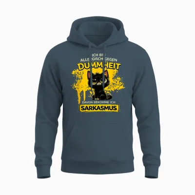 Ich Bin Allergisch Gegen Dummheit Davon Bekomme Unisex Hoodie - Dark Heather