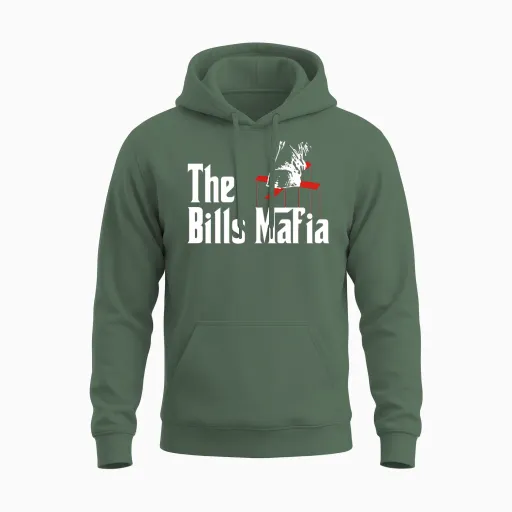 The Bills Mafia Unisex Hoodie in Military Green