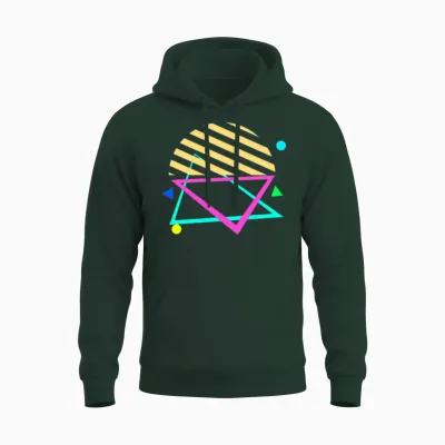 Retro Sunset Style 80s Unisex Hoodie - Forest