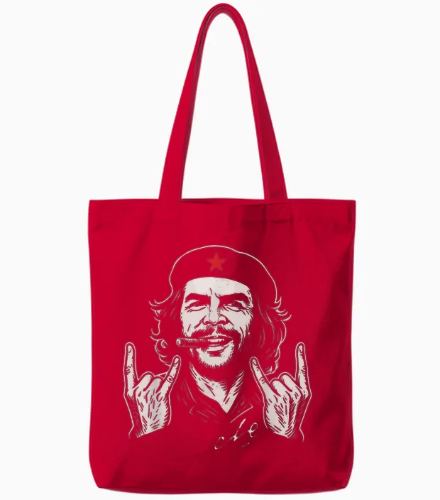 Shirt Che Guevara Revolution Cuba Rebel Vintage Cuban Cigar Tote Bags in Red
