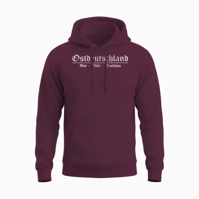 East Germany Ehre Stolz Tradition Old German Script Unisex Hoodie - Maroon