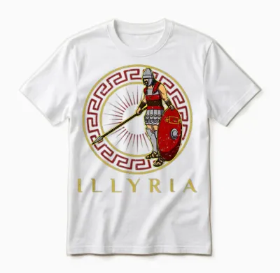 Balkan Souvenir Albanien National Krieger Albanisch Training Unisex T-Shirt - White