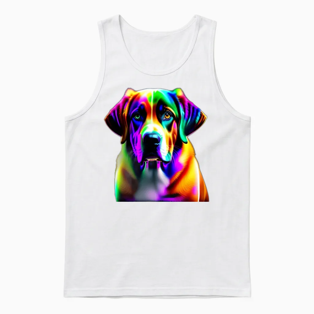 Dog Chien Lovers Unisex Tank Top in White