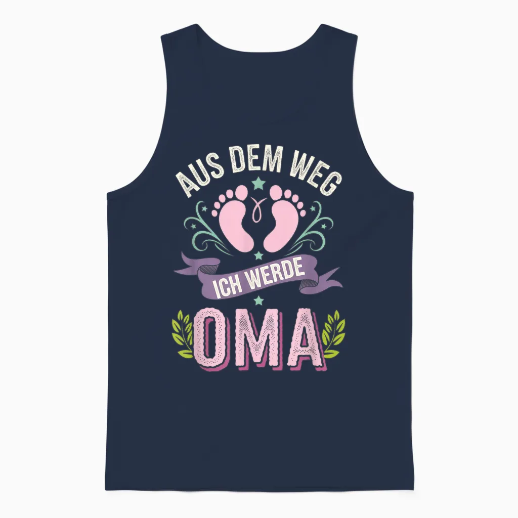 Aus Dem Weg Ich Werde Oma - Weg Oma Verkündung Unisex Tank Top in Navy
