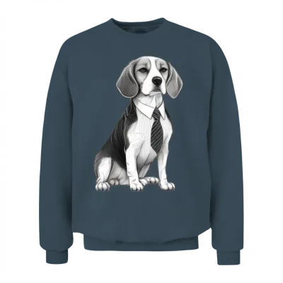Beagle Dog Dog Silhouette Cute Dog Unisex Sweatshirt - Dark Heather