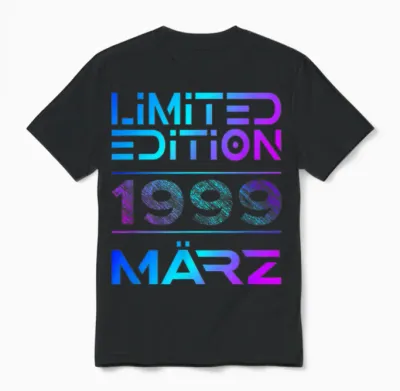 Limited Edition März 1999 Mann Frau 27. Geburtstag Unisex T-Shirt - Black