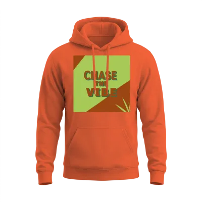Chase the Vibe Retro Tropics Unisex Hoodie - Orange