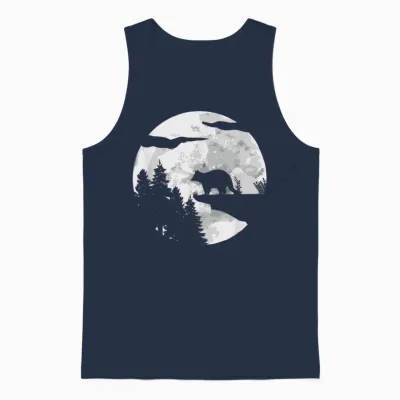 Waschbären Vollmond - Lustiger Waschbär Unisex Tank Top - Navy