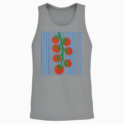 Tomaten Mit Blauen Streifen Pomodoro Tomatenmädchen Sommer Unisex Tank Top - Sport Grey