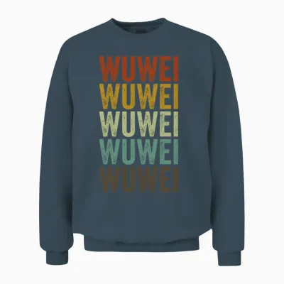 Wuwei China Retro Vintage Unisex Sweatshirt - Dark Heather