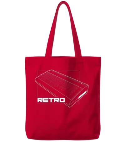 Retro Computer Tote Bags - Red
