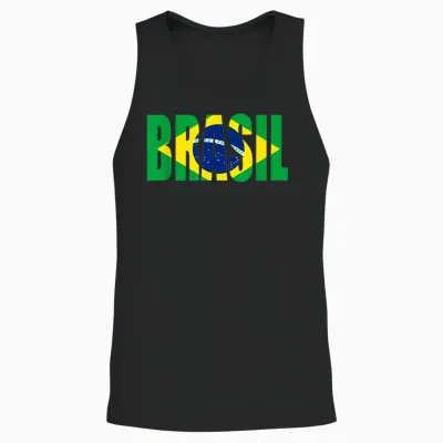 Brasilien Männer Frauen Kinder Kinder Brasilianische Bandeira Do Brasil Unisex Tank Top - Black