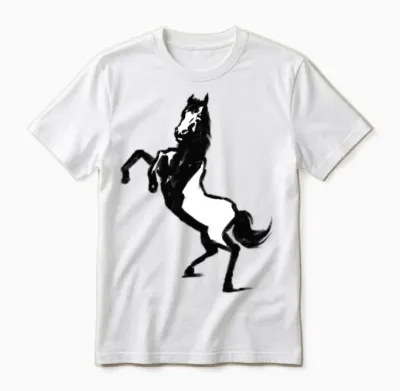 Horse Sketch Unisex T-Shirt - White