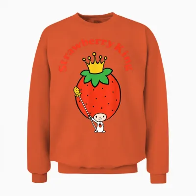 Sanrio Strawberry King Classic Unisex Sweatshirt - Orange