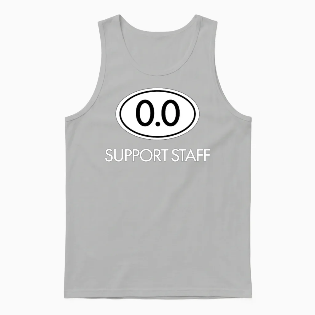 Marathon 0.0 Circle No Thanks Funny Support Staff Unisex Tank Top in Ash