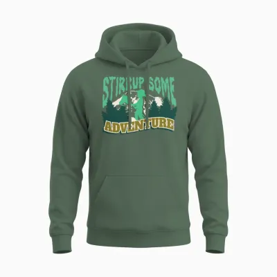 Hobby Horsing Unisex Hoodie - Military Green