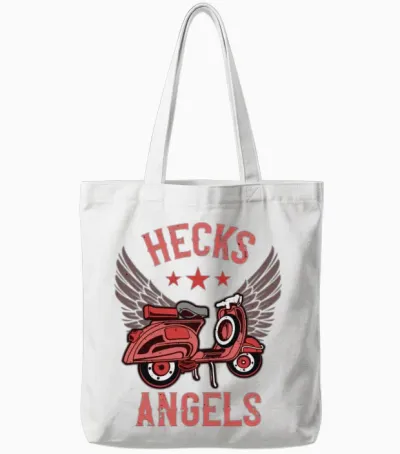 Hecks Angels Funny Scooter Gift Vintage Moped Grap Tote Bags - White