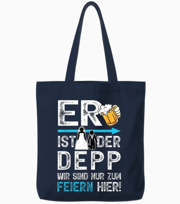 Junggesellenabschied T-Shirt Jga Männer Polterabend Poltern Tote Bags in Navy