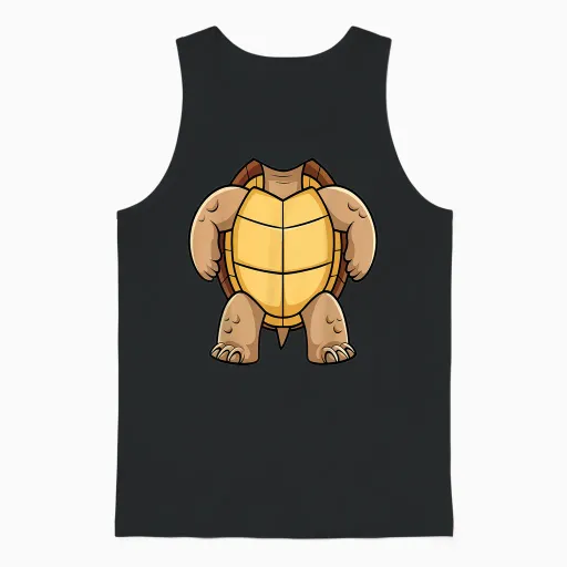Turtle Costume for Adult, Child, Men and Women T-Shirt, Green, S Unisex Tank Top - Black