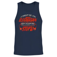 Funny Electrician — Electricians Unisex Tank Top - Navy – 2