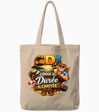 Cadeau Retraité Homme Humour Original Congé Durée Ilimitée Tote Bags - Natural