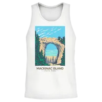 Mackinac Island Unisex Tank Top - White – 2