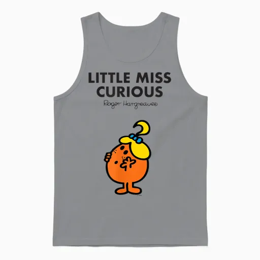 Mr. Men Little Miss Curious Unisex Tank Top in Sport Grey