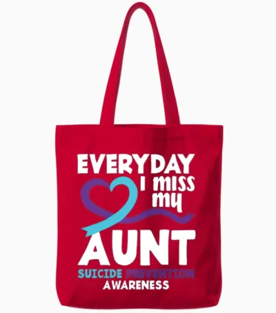 Suicide Prevention Awareness Month Gift Tote Bags - Red