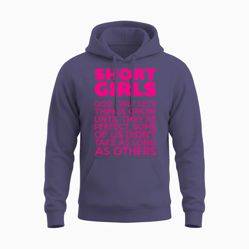 Short Girls Unisex Hoodie in Heather Sport Dark Navy