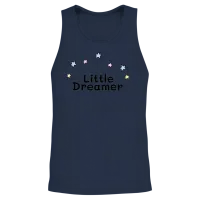 Little Dreamer Funny Unisex Tank Top - Navy – 2