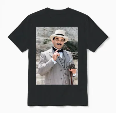 David Suchet Dans Le Rôle De Poirot Agatha Christie 1993 Unisex T-Shirt - Black