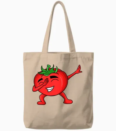 Funny Tomato Outfit Tote Bags - Natural