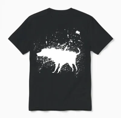 Banksy Splash Dog Unisex T-Shirt - Black