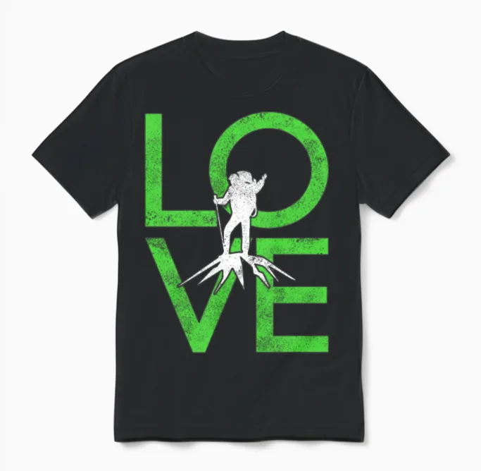 Hiking & Outdoors Unisex T-Shirt in Black