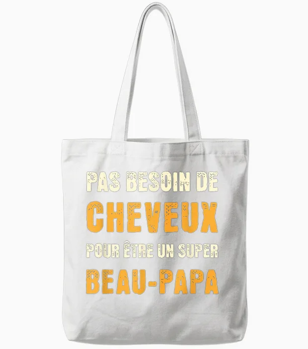 No Need Hair to Be a Super Bald Father in Law Tote Bags in White