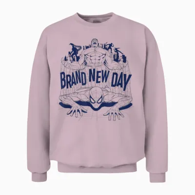 Marvel Studios Spider-Man: Bnd Movie 2026 Hulk & Villains Unisex Sweatshirt - Light Pink
