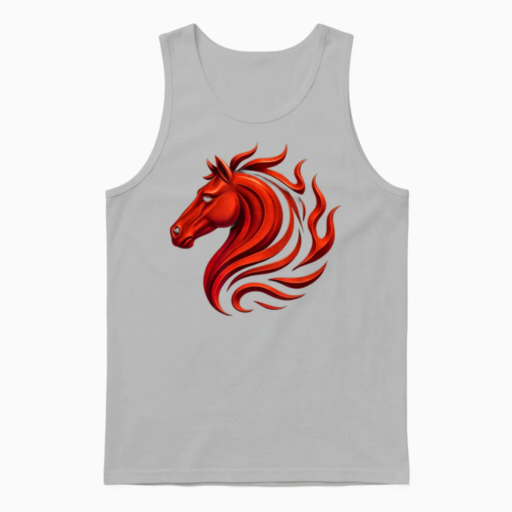 Cheval De Feu Symbole Du Zodiaque Chinois 2026 Nouvel an Lunaire Unisex Tank Top in Ash