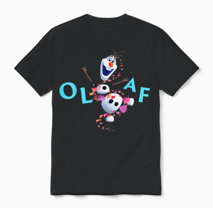 Disney Frozen 2 Olaf Loves Fall Unisex T-Shirt in Black