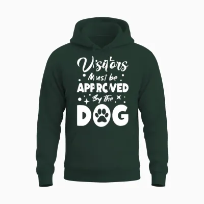 Visitors Approved by the Dog Dog Mom Dogfather Unisex Hoodie - Forest