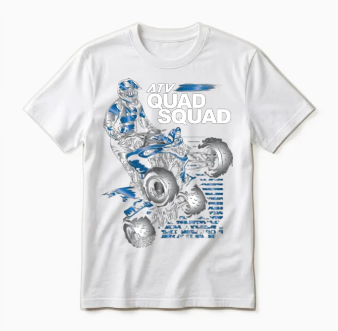Atv Quad Squad Yamaha Unisex T-Shirt in White